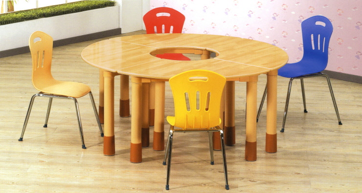 유아용교구 > FIHD 시리즈  > FIHD-무늬 원형 학습대(기본다리)