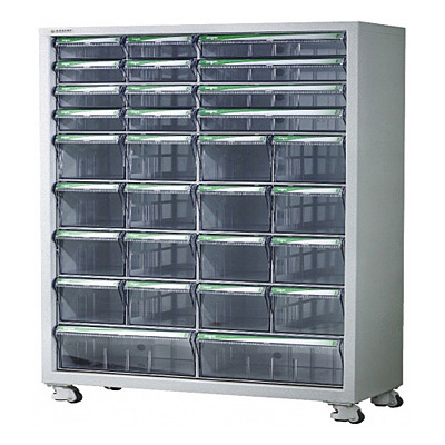 중앙브레인 > 부품박스세트장  > 부품박스세트장(철제프레임)  > 중앙브레인 CA1216 투명 플라스틱 다용도 부품 정리 서랍 박스 상자 함 장 부품박스장(철재)