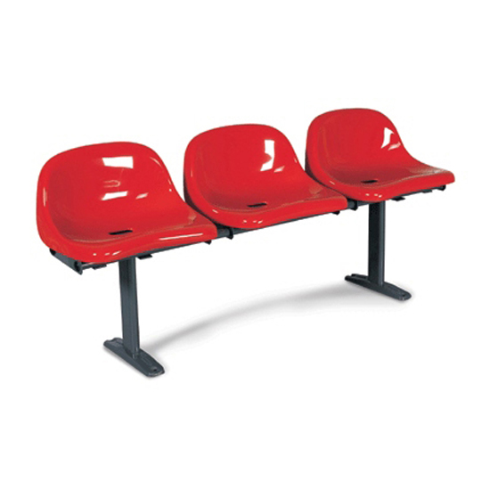 비즈가구 > 의자  > 플라스틱장의자  > 대경벤치의자 MFPK-MC3-S3 3~5인용 플라스틱 벤치의자(바닥부착형)(국내생산)