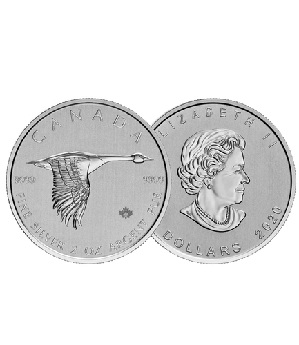 골드앤실버 > 은(Silver)  > 은화(Silver Coin)  > 2020 2oz 실버 캐나다 구스 코인 BU