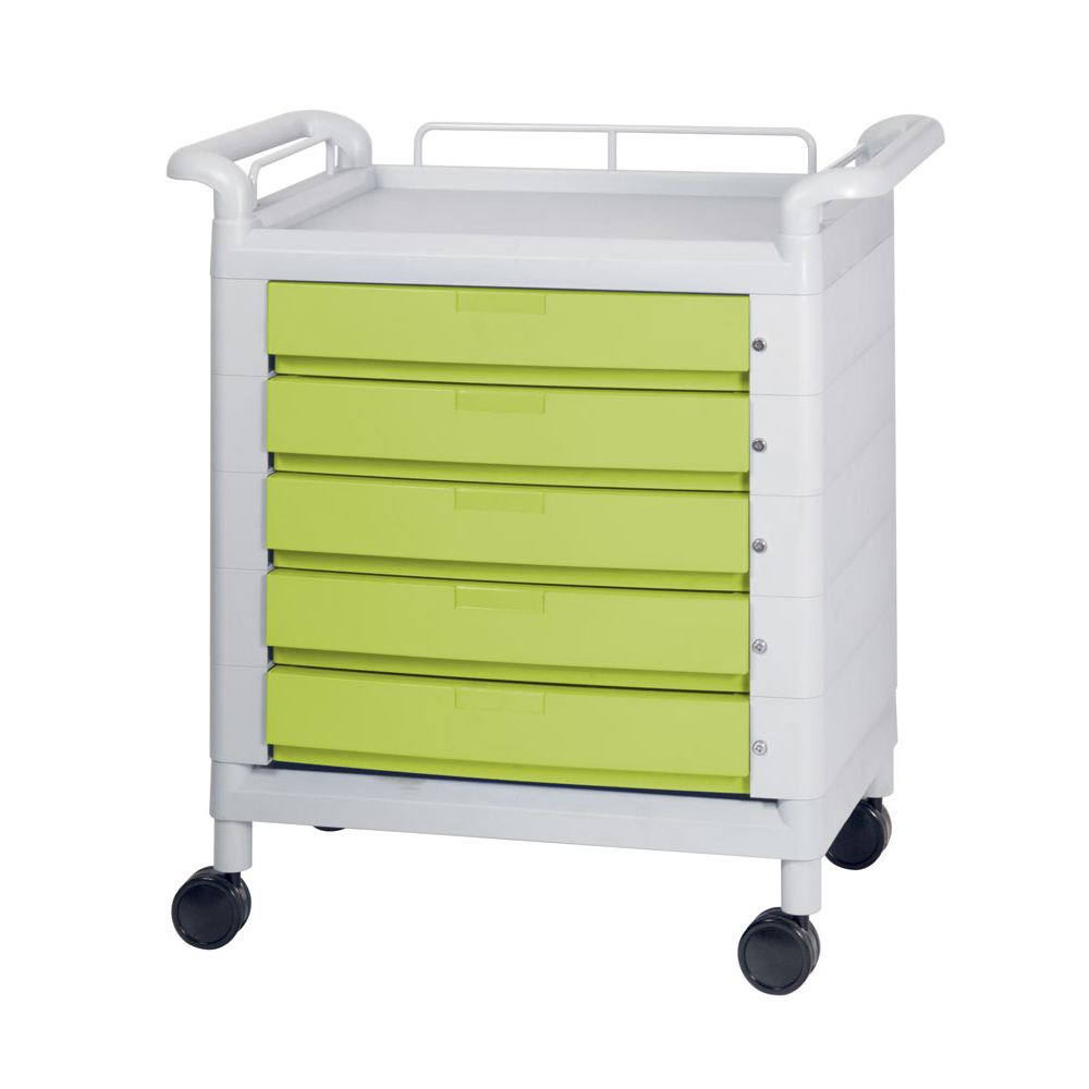 구로메디칼 > 간호비품(Nursing Appliance)  > 플라스틱유틸리티카트(Plastic Utility Cart)  > 대경카트 DKCT-DC205(그레이그린) 웨건 왜건 드레싱카트 의료용카트 드레싱카 응급카트 병원카트