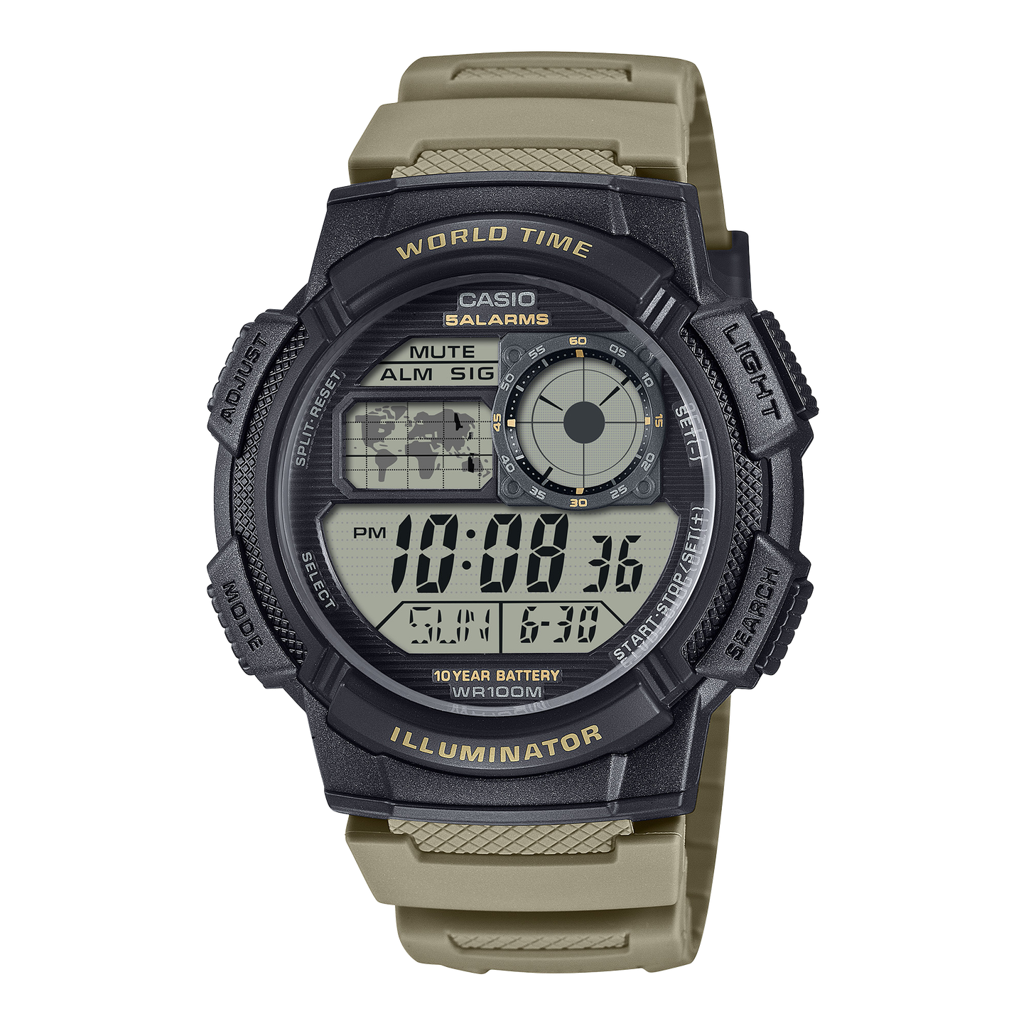 카시오워치스 > 디지털(전자) 스포츠시계(남성용)  > AE-1000  > AE-1000W-5A 카시오 손목시계