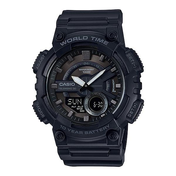 카시오워치스 > 아나디지(아날로그+디지털) 스포츠시계  > AEQ-110  > AEQ-110W-1B 카시오 손목 시계